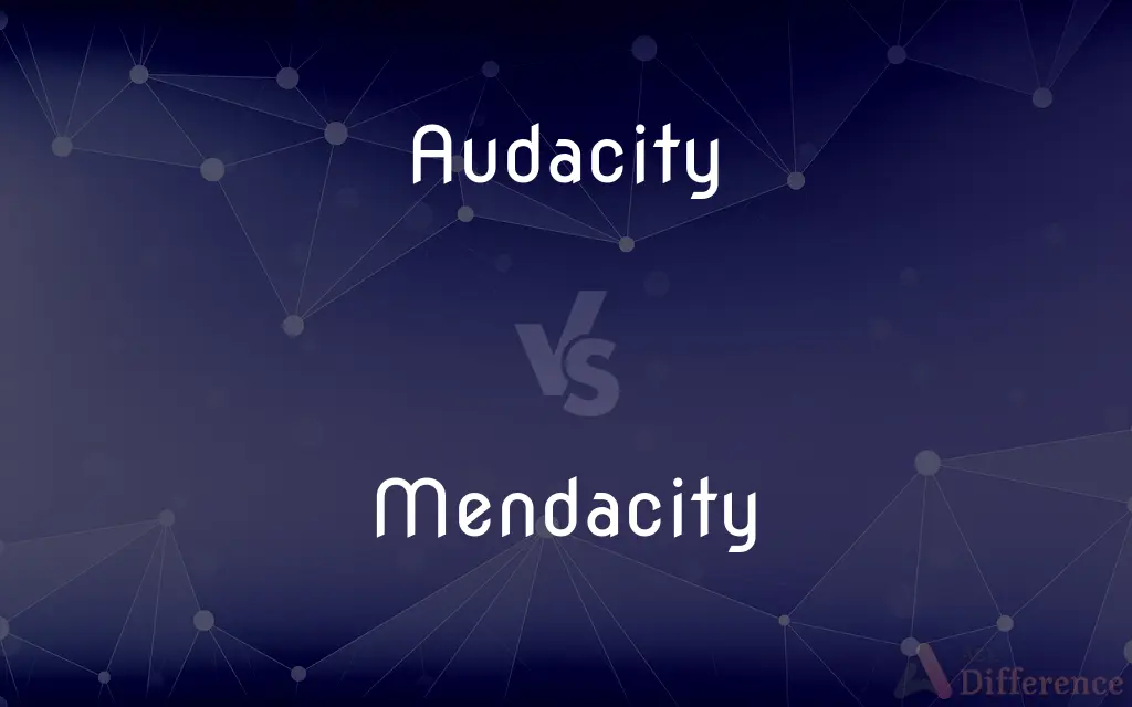 Audacity vs. Mendacity — What's the Difference?
