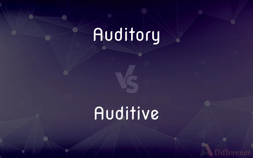Auditory vs. Auditive — What's the Difference?