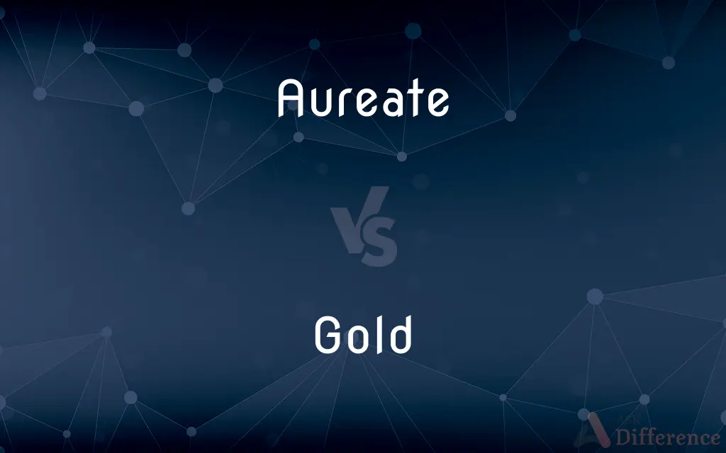 Aureate vs. Gold — What's the Difference?