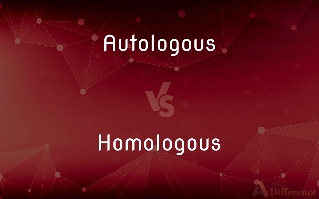 Autologous vs. Homologous — What's the Difference?