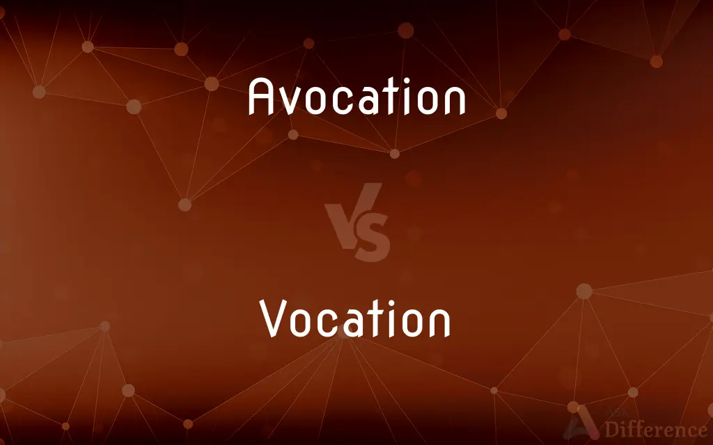 Avocation vs. Vocation — What's the Difference?