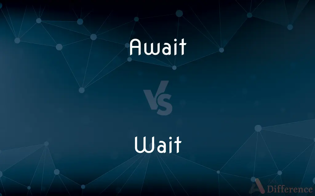 Await vs. Wait — What's the Difference?