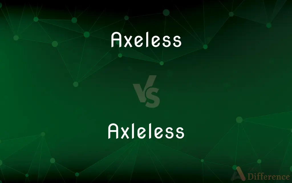 Axeless vs. Axleless — What's the Difference?