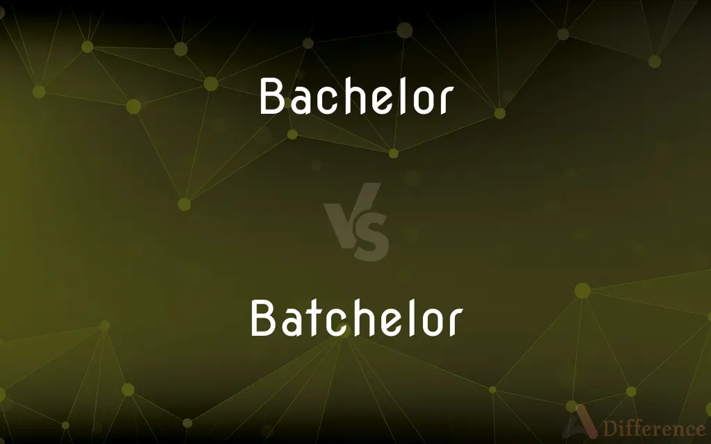 Bachelor vs. Batchelor — What's the Difference?