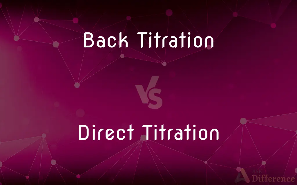 Back Titration vs. Direct Titration — What's the Difference?