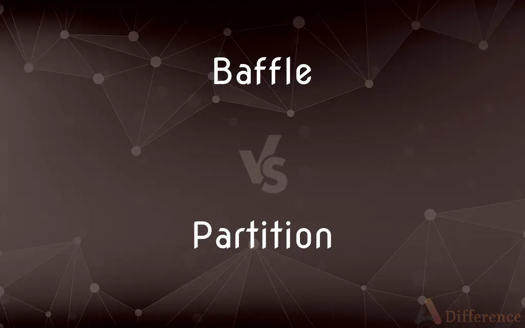 Baffle vs. Partition — What's the Difference?