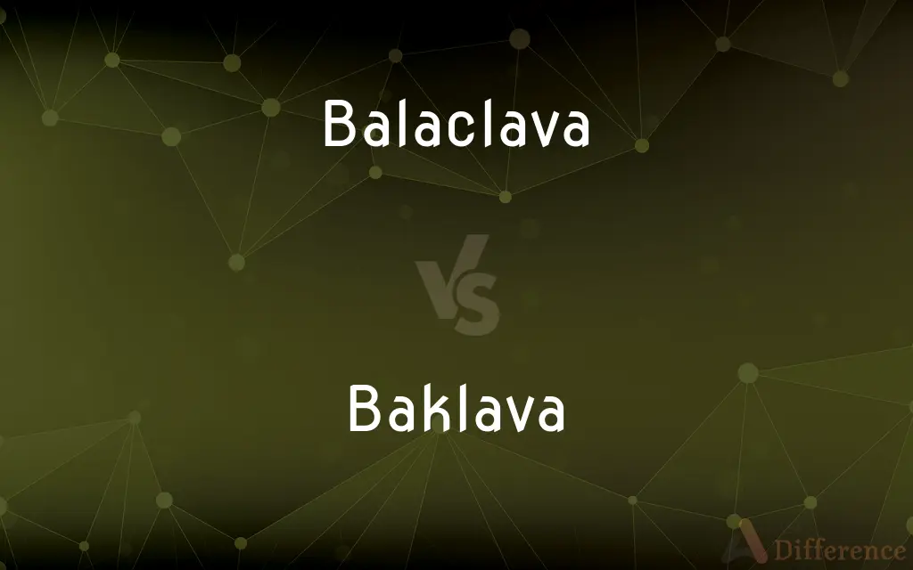 Balaclava vs. Baklava — What's the Difference?