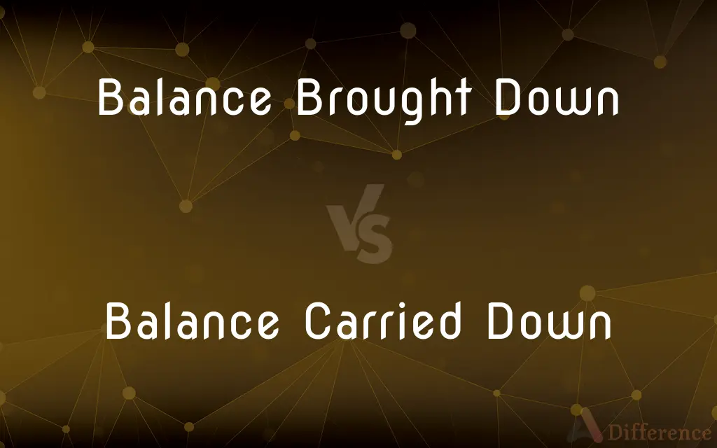 Balance Brought Down vs. Balance Carried Down — What's the Difference?