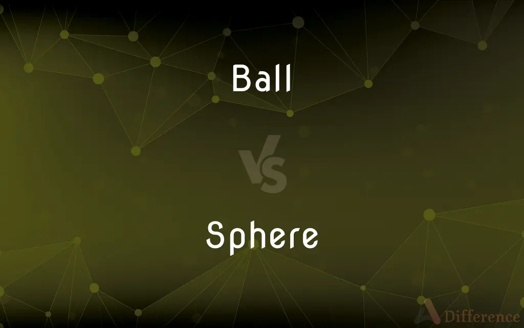 Ball vs. Sphere — What's the Difference?