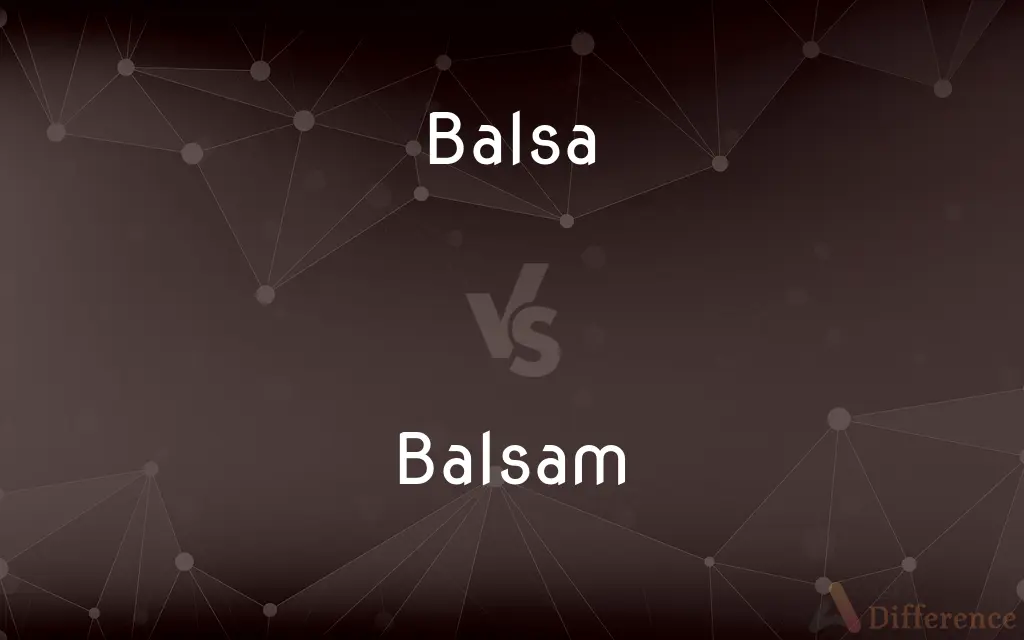 Balsa vs. Balsam — What's the Difference?