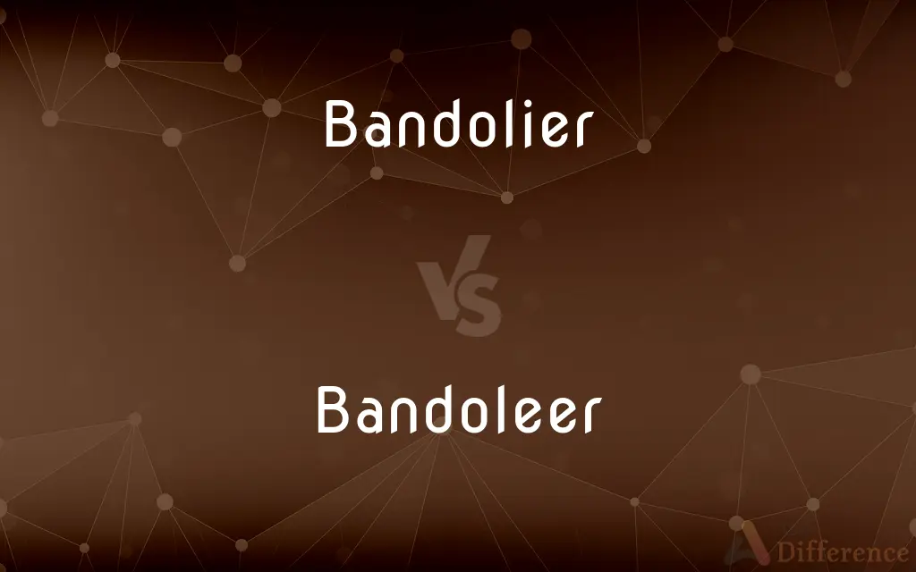 Bandolier vs. Bandoleer — What's the Difference?