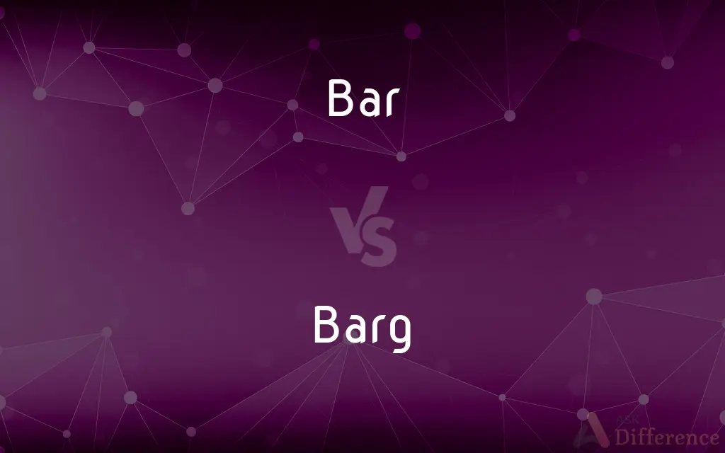 Bar vs. Barg — What's the Difference?