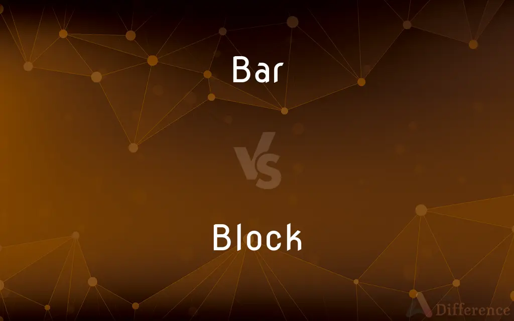 Bar vs. Block — What's the Difference?