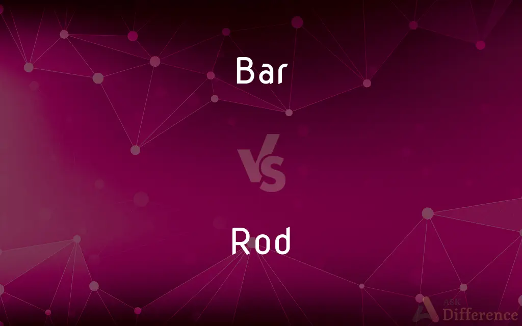 Bar vs. Rod — What's the Difference?