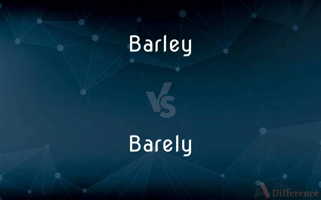 Barley vs. Barely — What's the Difference?