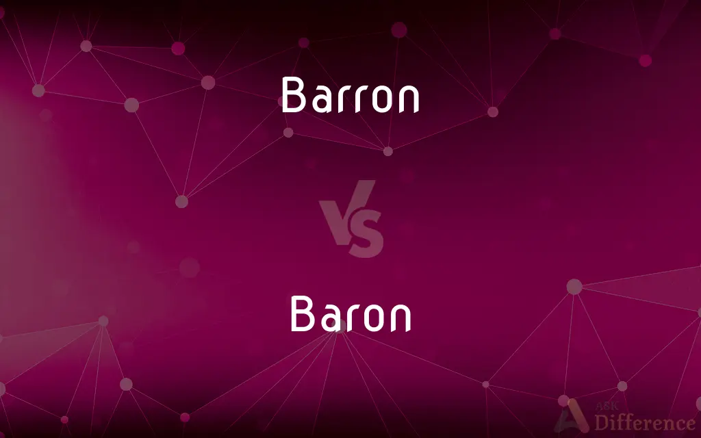 Barron vs. Baron — Which is Correct Spelling?