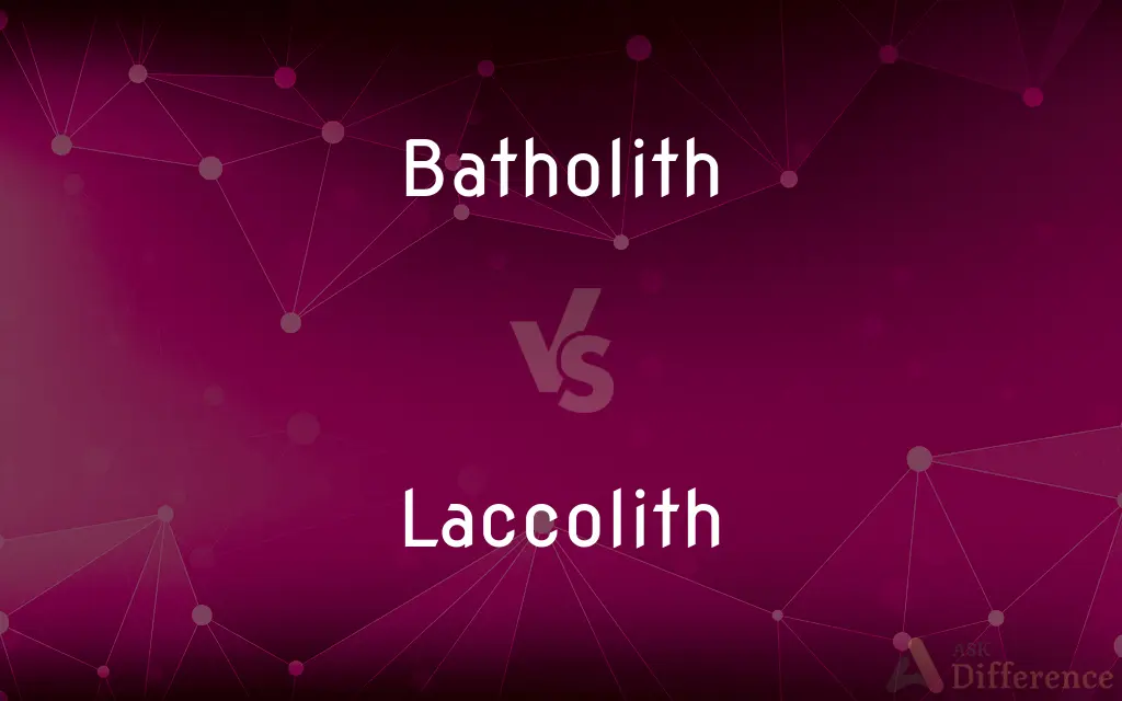 Batholith vs. Laccolith — What's the Difference?