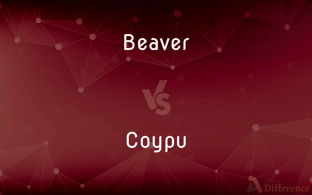 Beaver vs. Coypu — What's the Difference?