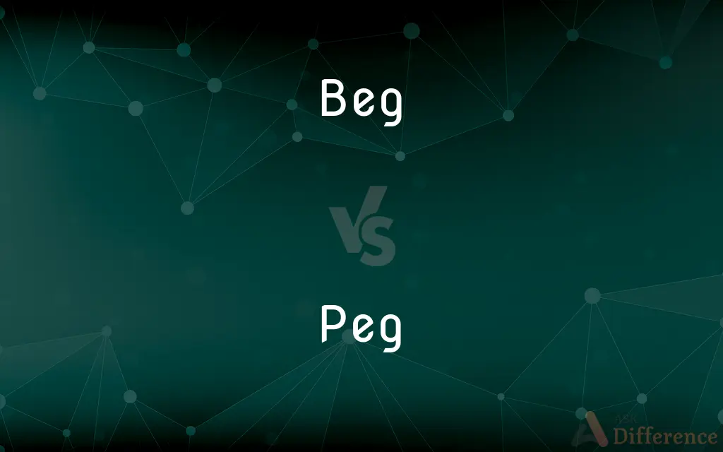 Beg vs. Peg — What's the Difference?