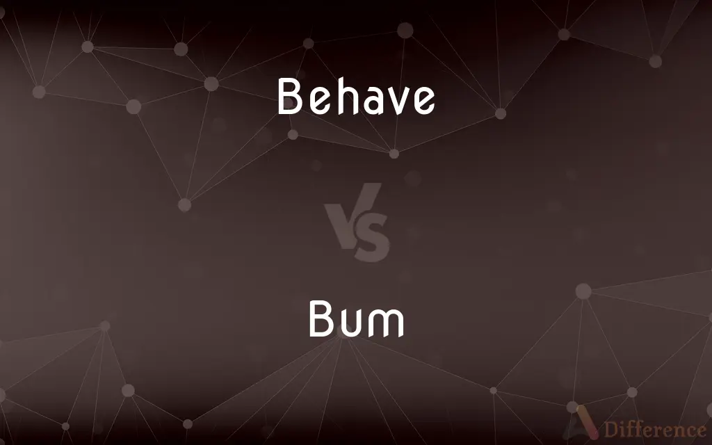 Behave vs. Bum — What's the Difference?