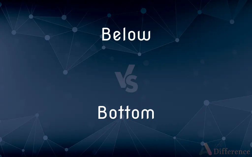 Below vs. Bottom — What's the Difference?