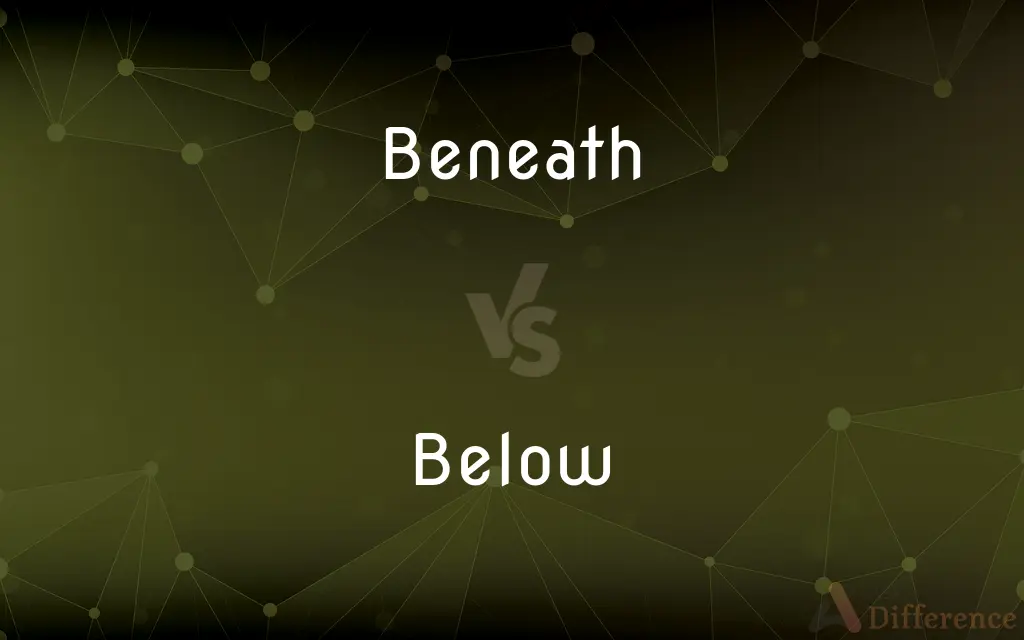 Beneath vs. Below — What's the Difference?