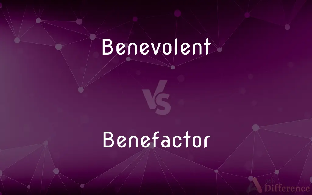 Benevolent vs. Benefactor — What's the Difference?