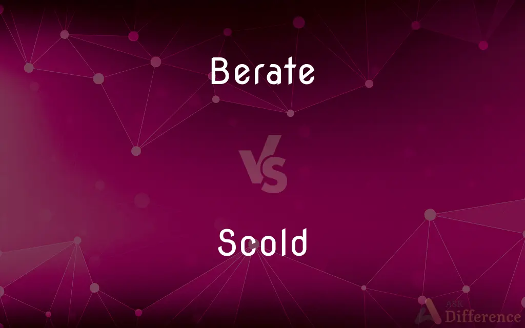 Berate vs. Scold — What's the Difference?