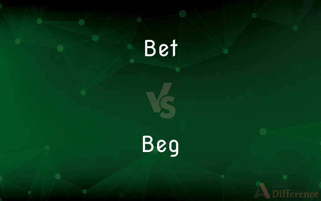 Bet vs. Beg — What's the Difference?