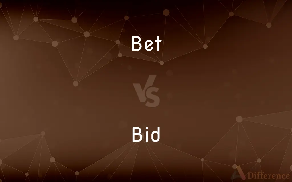 Bet vs. Bid — What's the Difference?