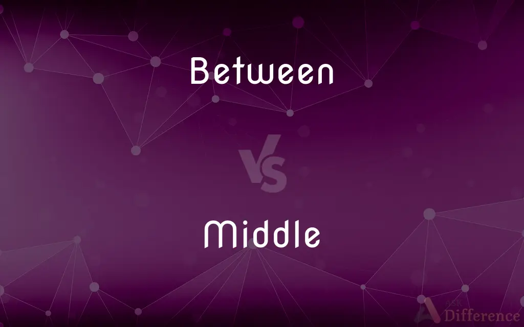 Between vs. Middle — What's the Difference?