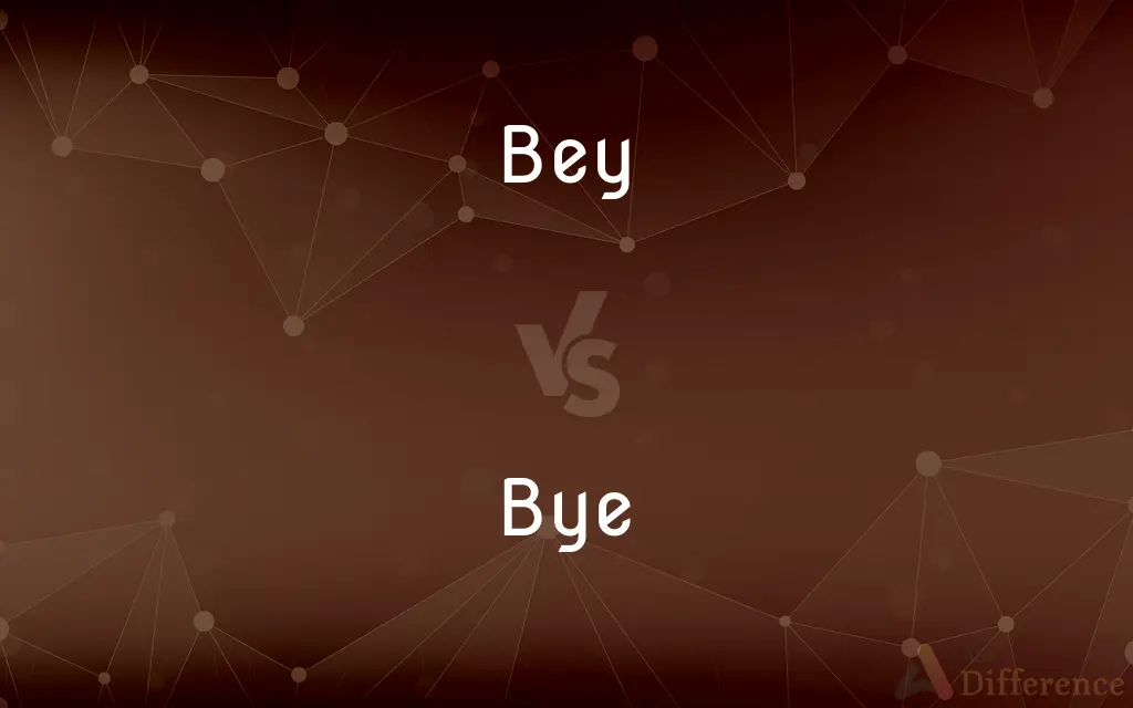 Bey vs. Bye — What's the Difference?