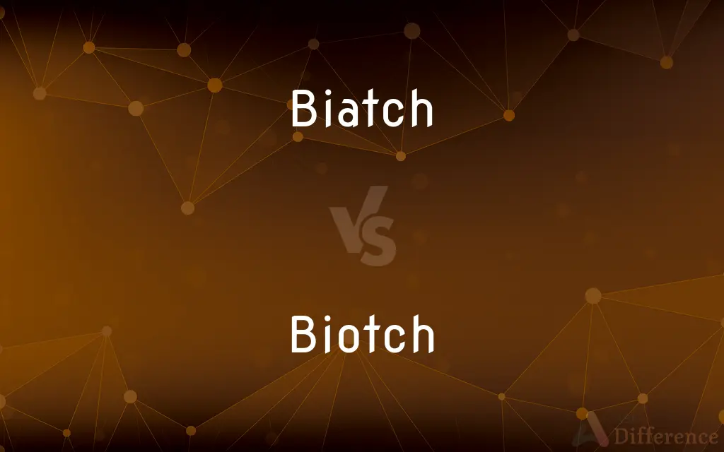 Biatch vs. Biotch — What's the Difference?