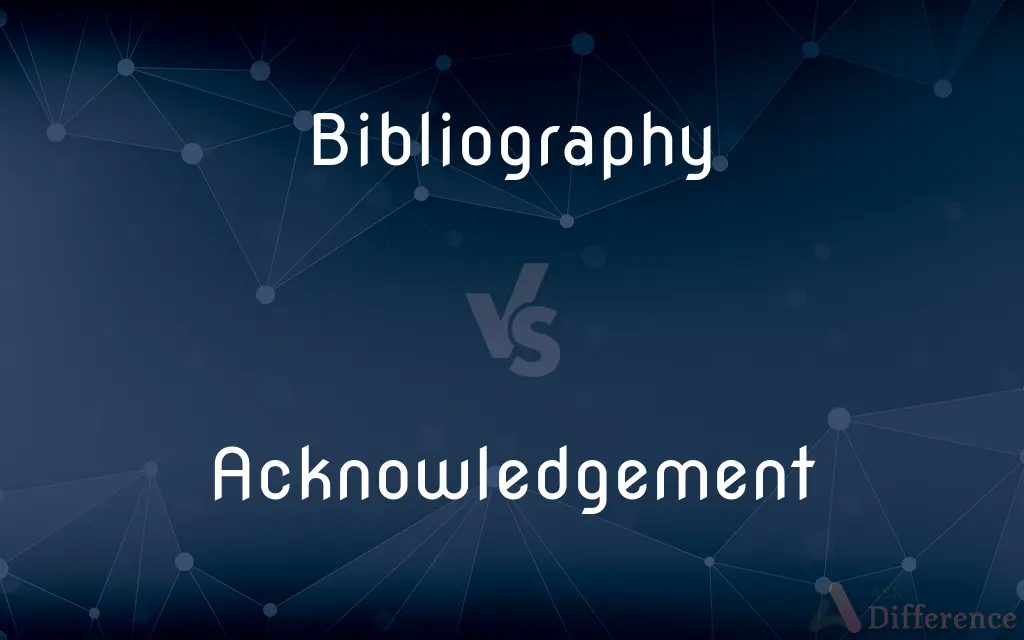 Bibliography vs. Acknowledgement — What's the Difference?