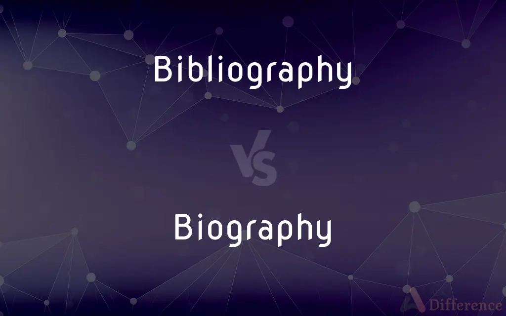 what is the difference in bibliography and biography