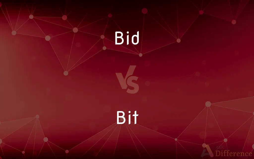 Bid vs. Bit — What's the Difference?