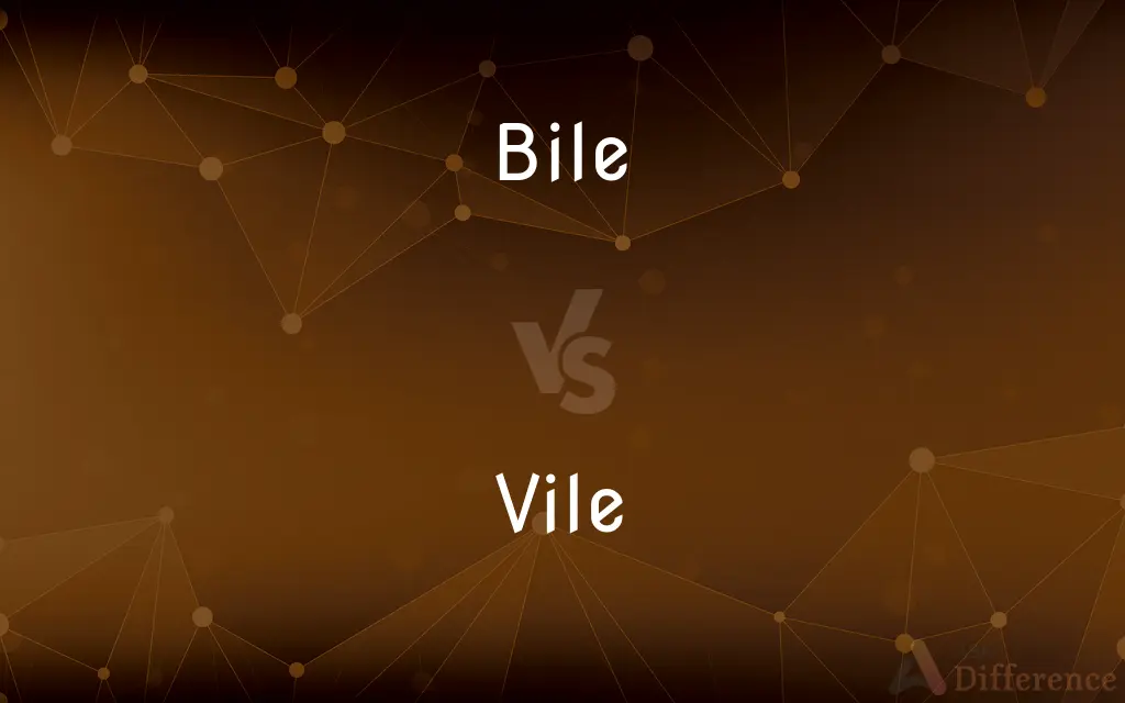 Bile vs. Vile — What's the Difference?