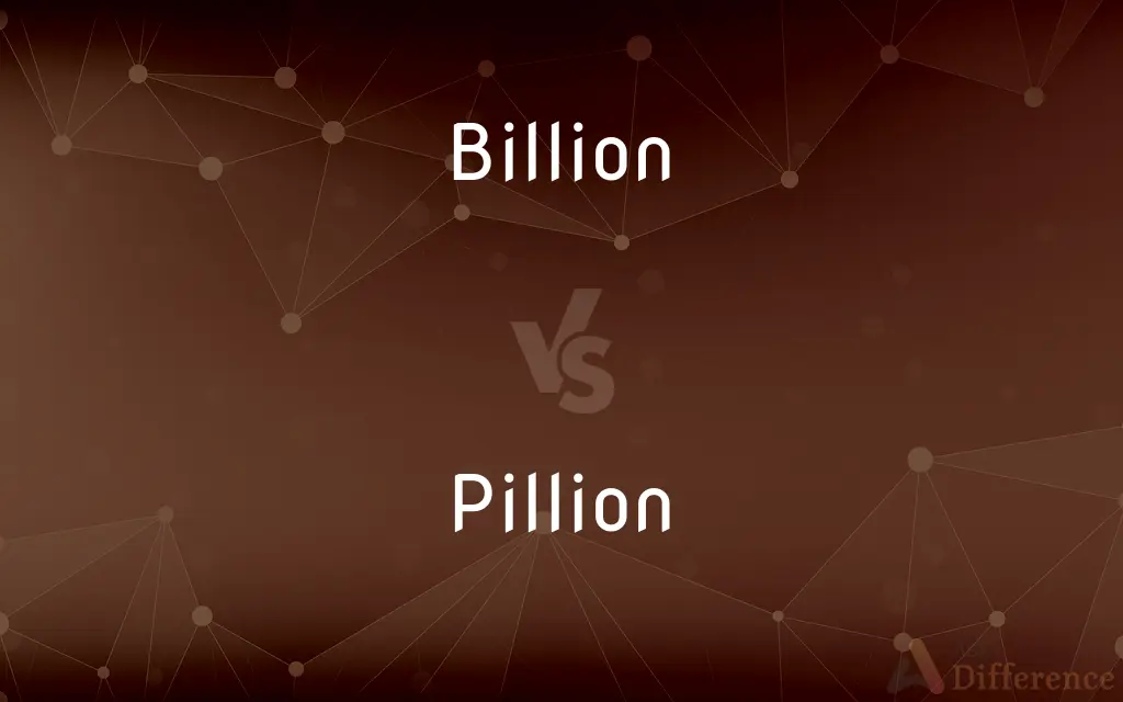 Billion vs. Pillion — What's the Difference?