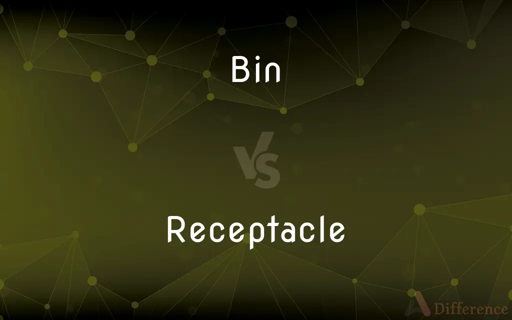Bin vs. Receptacle — What's the Difference?