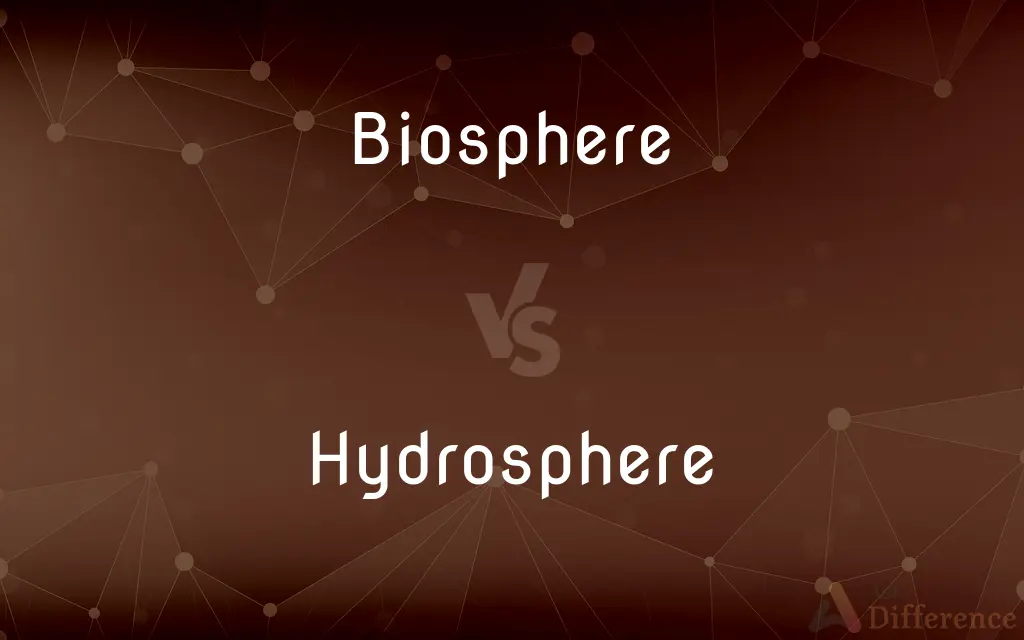 Biosphere vs. Hydrosphere — What's the Difference?