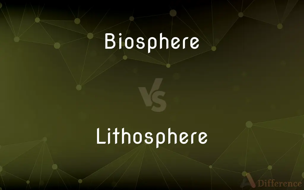 Biosphere vs. Lithosphere — What's the Difference?