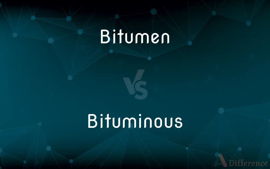 Bitumen vs. Bituminous — What's the Difference?