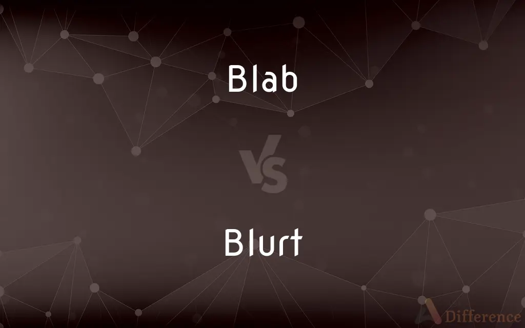 Blab vs. Blurt — What's the Difference?