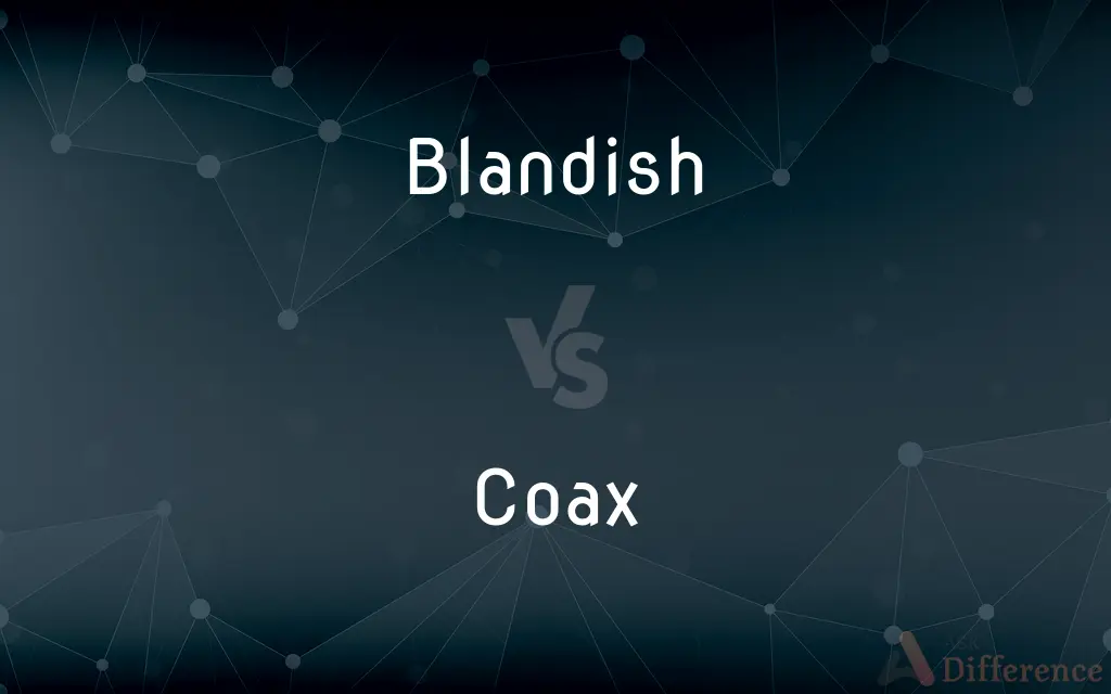 Blandish vs. Coax — What's the Difference?