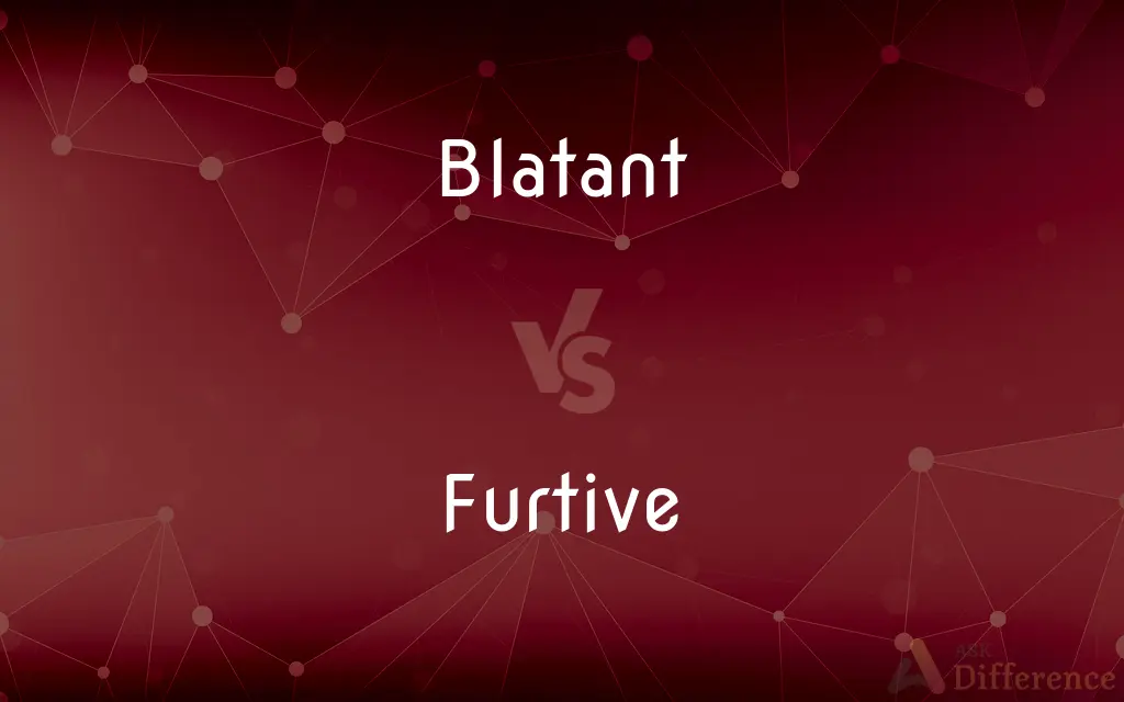 Blatant vs. Furtive — What's the Difference?