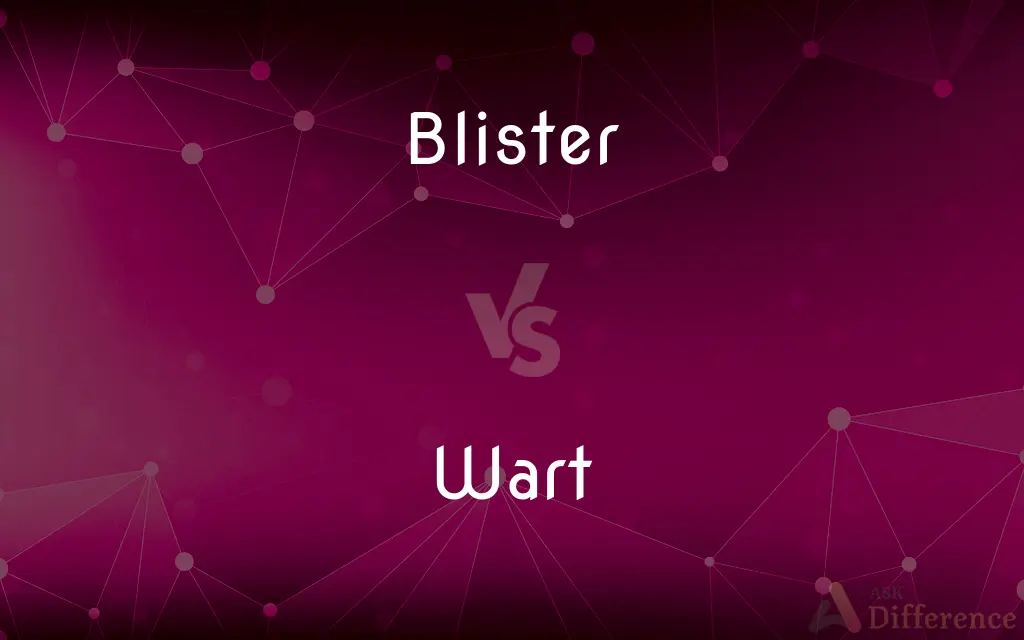 Blister vs. Wart — What's the Difference?