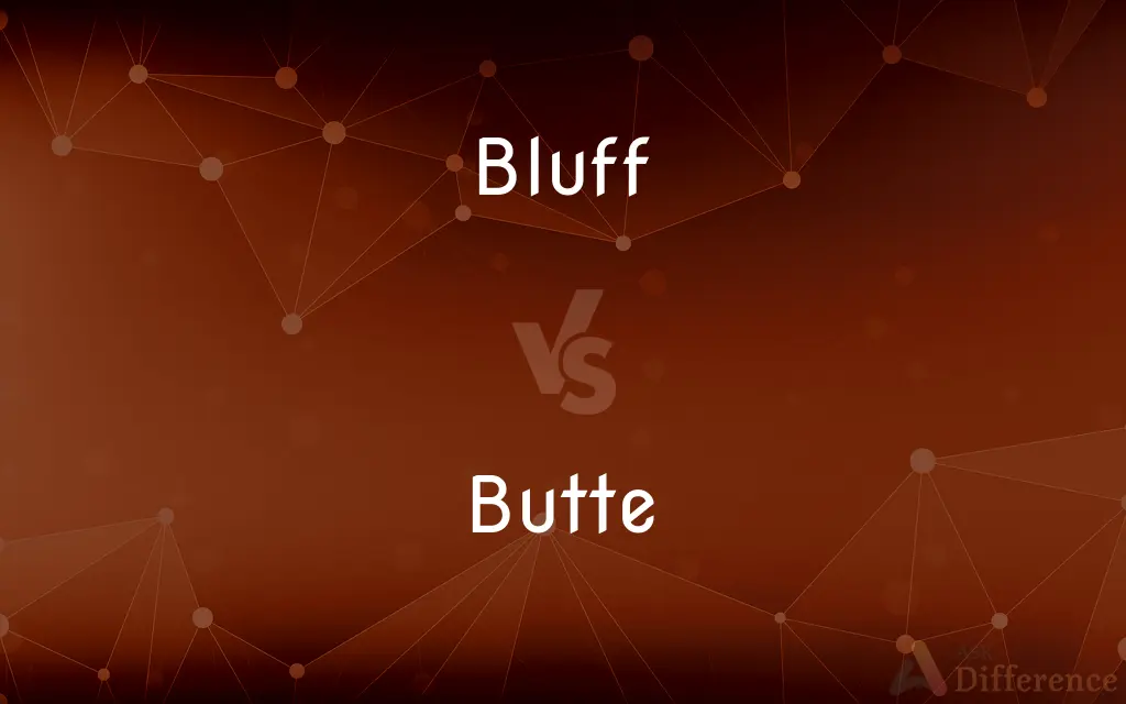 Bluff vs. Butte — What's the Difference?