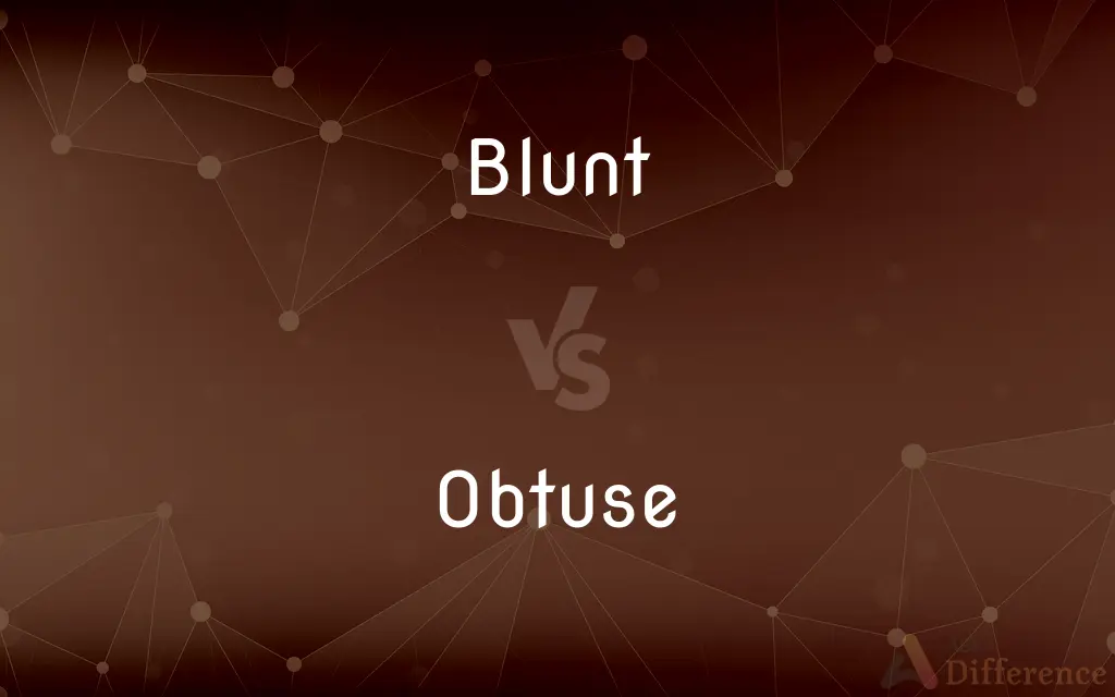 Blunt vs. Obtuse — What's the Difference?