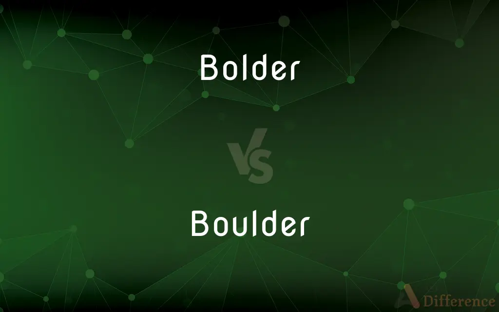 Bolder vs. Boulder — What's the Difference?