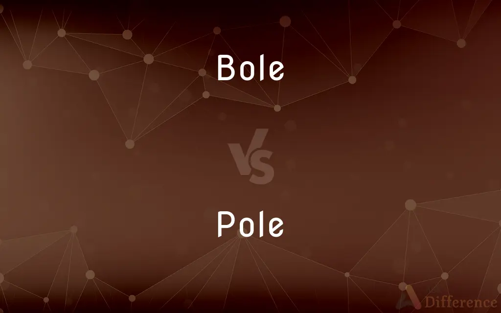 Bole vs. Pole — What's the Difference?